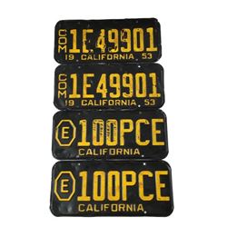 The Age of Adaline 1953 California License Plates Movie Props