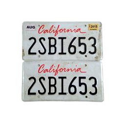 The Age of Adaline William Jones (Harrison Ford) License Plates Movie Props