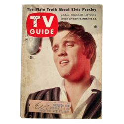TV Guide With Elvis Presley On The Cover September 1956