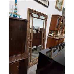 VICTORIAN LARGE ORNATELY FRAMED WALL MIRROR