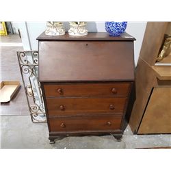 WALNUT DROP FRONT DESK