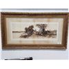 Image 1 : VICTORIAN ORNATELY FRAMED ETCHING TITLED A BEND IN THE RIVER BY EARNEST C ROST