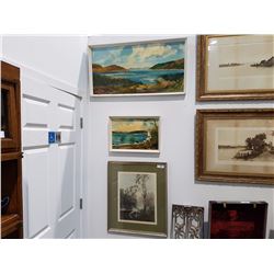2 OIL PAINTINGS AND A PRINT