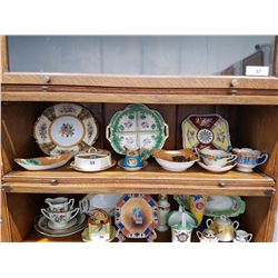 SHELF OF COLLECTABLE NORITAKE CHINA