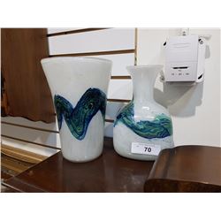 PAIR OF ART GLASS VASES