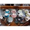 Image 1 : COLLECTION OF 8 AINSLEY TEACUPS & SAUCERS