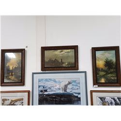 3 WOOD FRAMED PRINTS
