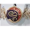 Image 1 : NATIVE PAINTED DRUM SIGNED GEORGE PENIER CHEHALIS BC
