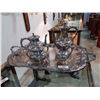 Image 1 : 5 PIECE SILVERPLATE TEA SET