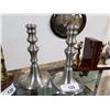 Image 1 : PAIR OF HALLMARKED PEWTER CANDLESTICKS