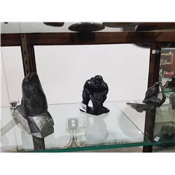SIGNED ESKIMO CARVED SOAPSTONE FIGURE