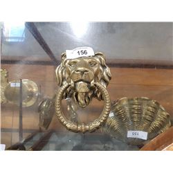 BRASS LION'S HEAD DOORKNOCKER