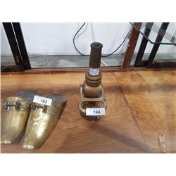 LARGE BRASS FIREHOSE NOZZLE