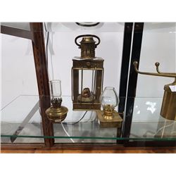 3 BRASS LANTERNS