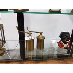 PAIR OF BRASS PRESSES