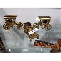 3 BRASS CARS
