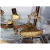 Image 1 : COLLECTION OF 4 BRASS INKWELLS