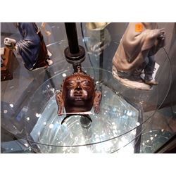 EARLY BRONZE BUDDHA HEAD