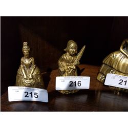 FIGURAL BRASS LADY BELL
