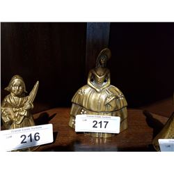 FIGURAL BRASS LADY BELL