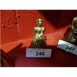 FIGURAL BRASS LADY BELL