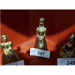 FIGURAL BRASS LADY BELL