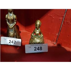 FIGURAL BRASS LADY BELL