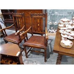 BARLEY TWIST OAK CAPTAIN'S CHAIR