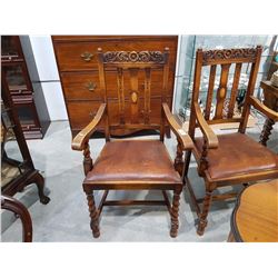 BARLEY TWIST OAK CAPTAIN'S CHAIR