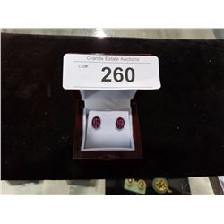 10.86 CARAT STAR RUBY EARRINGS APPRAISED $2200