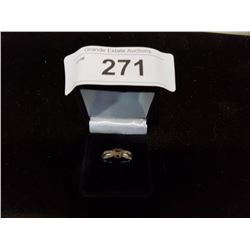 QUARTER CARAT DIAMOND RING. STERLING SILVER & 14K GOLD APPRAISED $600