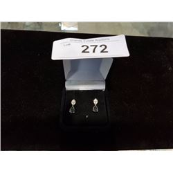 NEW MYSTIS TOPAZ & DIAMOND EARRINGS APPRAISED $300