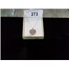 Image 1 : 3D GARNET HEART NECKLACE. 1CARAT APPRAISED $305