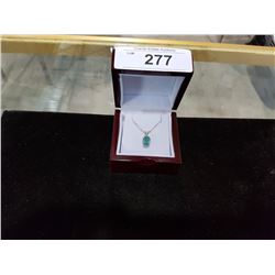 2.52 CARAT EMERALD NECKLACE APPRAISED $1650