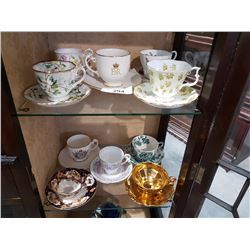 COLLECTION OF 10 TEACUPS INCLUDING ROYAL ALBERT