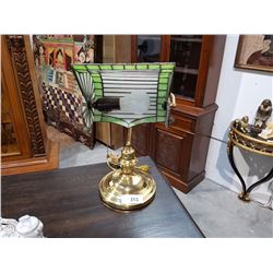 BANKER'S LAMP W/TIFFANY STYLE SHADE