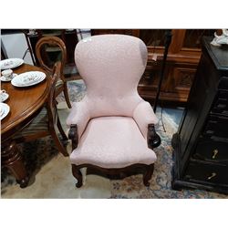 VICTORIAN CARVED PARLOUR CHAIR