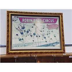 GILT FRAMED ROBIN BROS. CIRCUS POSTER