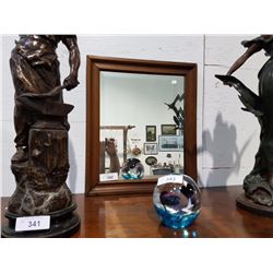 WOOD FRAMED BEVELLED MIRROR