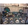 Image 1 : SHELF OF BLUE CARNIVAL GLASS