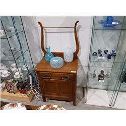 OAK WASHSTAND W/HARP