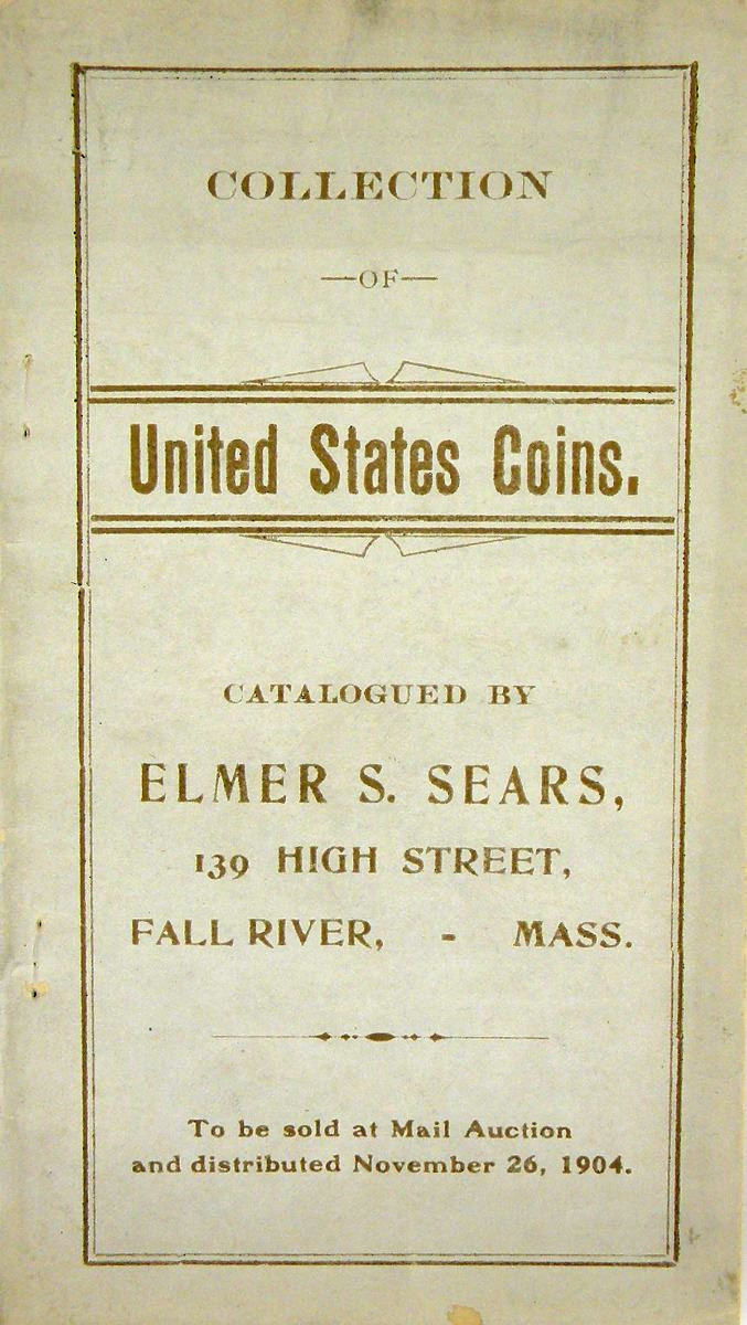 Rare 1904 Elmer Sears Auction Catalogue