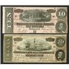 Image 1 : Confederate States of America, 1864 High grade Banknote Pair.