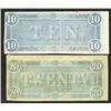 Image 2 : Confederate States of America, 1864 High grade Banknote Pair.