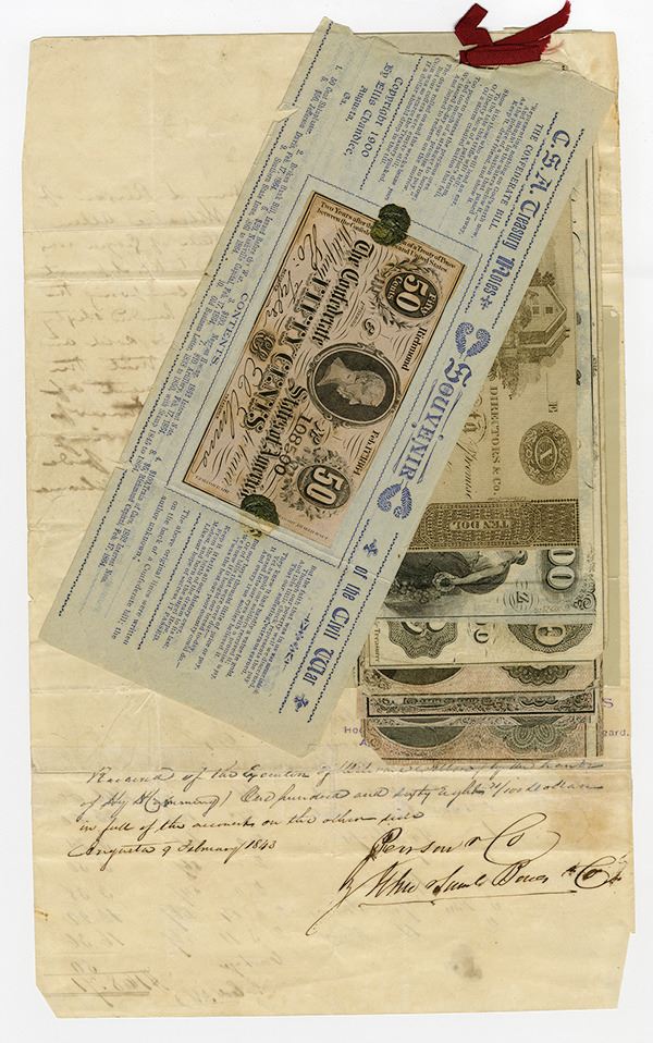 Notes 1900s C.S.A. Treasury Notes Souvenir of the Civil War ca.1900 Booklet of 10 notes