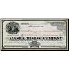 Image 1 : Alaska Mining Co. 1886 Stock Certificate.