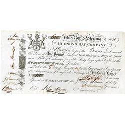 Hudsons Bay Co., 1821 Issued Circulating Bill of Exchange.