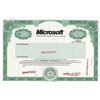 Image 1 : Microsoft, 1993Specimen Stock Certificate with William H. Gates Facsimile Signature.