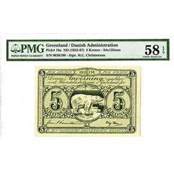 Greenland / Danish Administration, ND (1953-67) Issued Banknote.