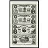 Image 1 : Citizens' Bank of Louisiana, ca.1850's Uncut Obsolete Banknote Sheet.